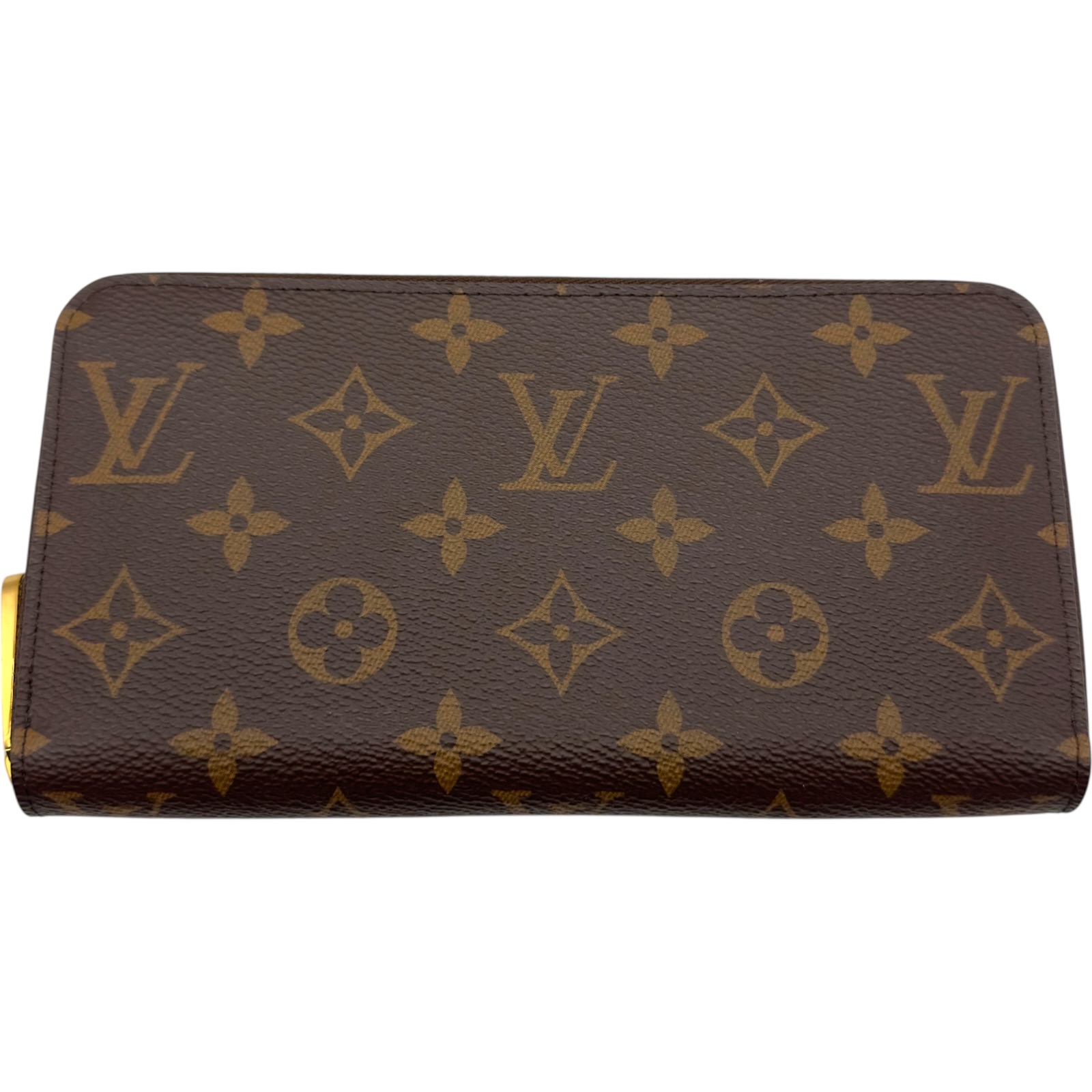 ルイ・ヴィトン LOUIS VUITTON ジッピーウォレット M41895 ブラウン/フューシャ モノグラム レディース 長財布【中古】