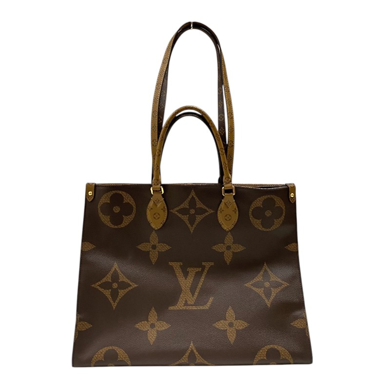 ルイ・ヴィトン LOUIS VUITTON オンザゴーGM M45320 モノグラム ジャイアント・リバース レディース トートバッグ ショルダーバッグ【中古】
