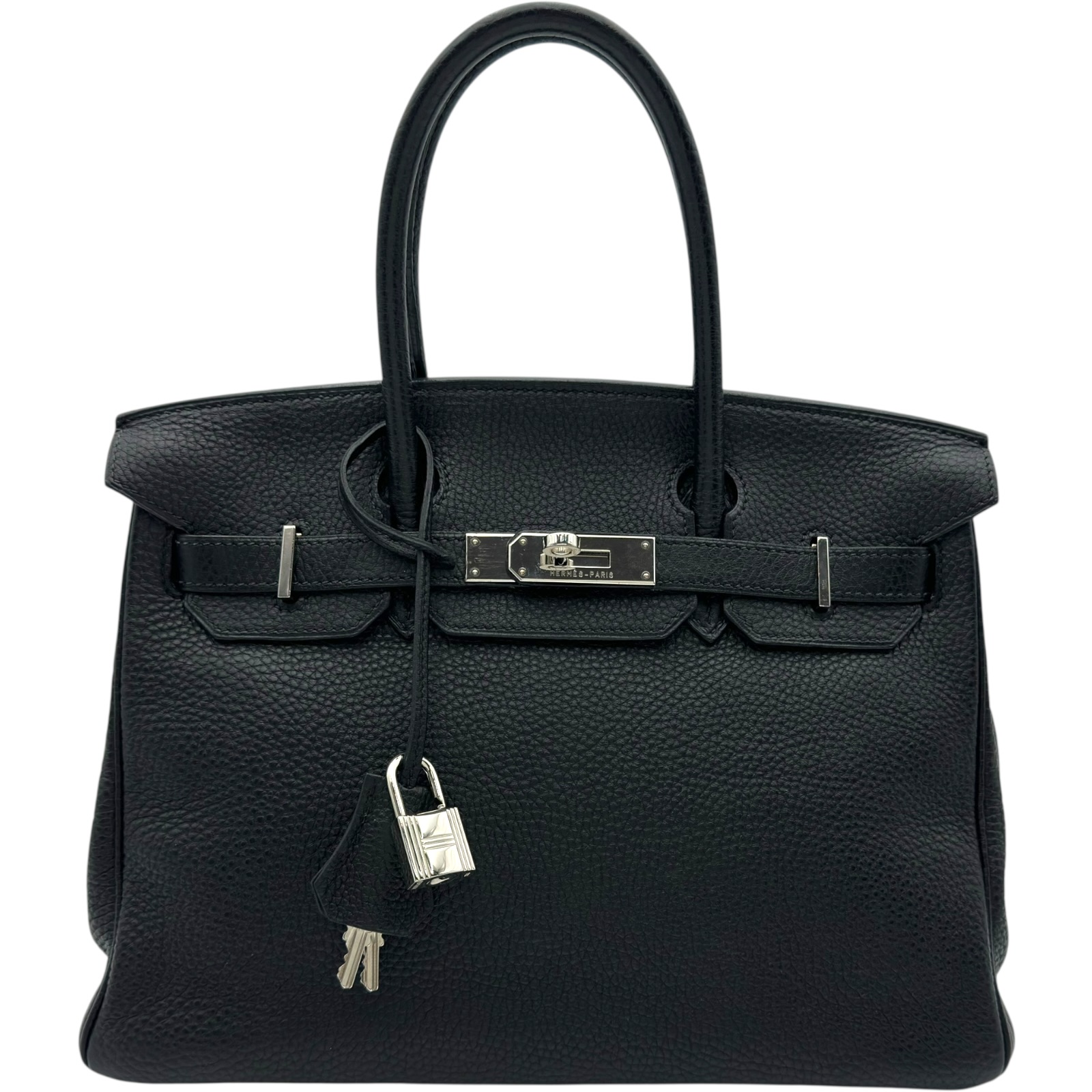 エルメス HERMES バーキン30 □J刻 ブラック シルバー金具 トリヨン レディース ハンドバッグ【中古】