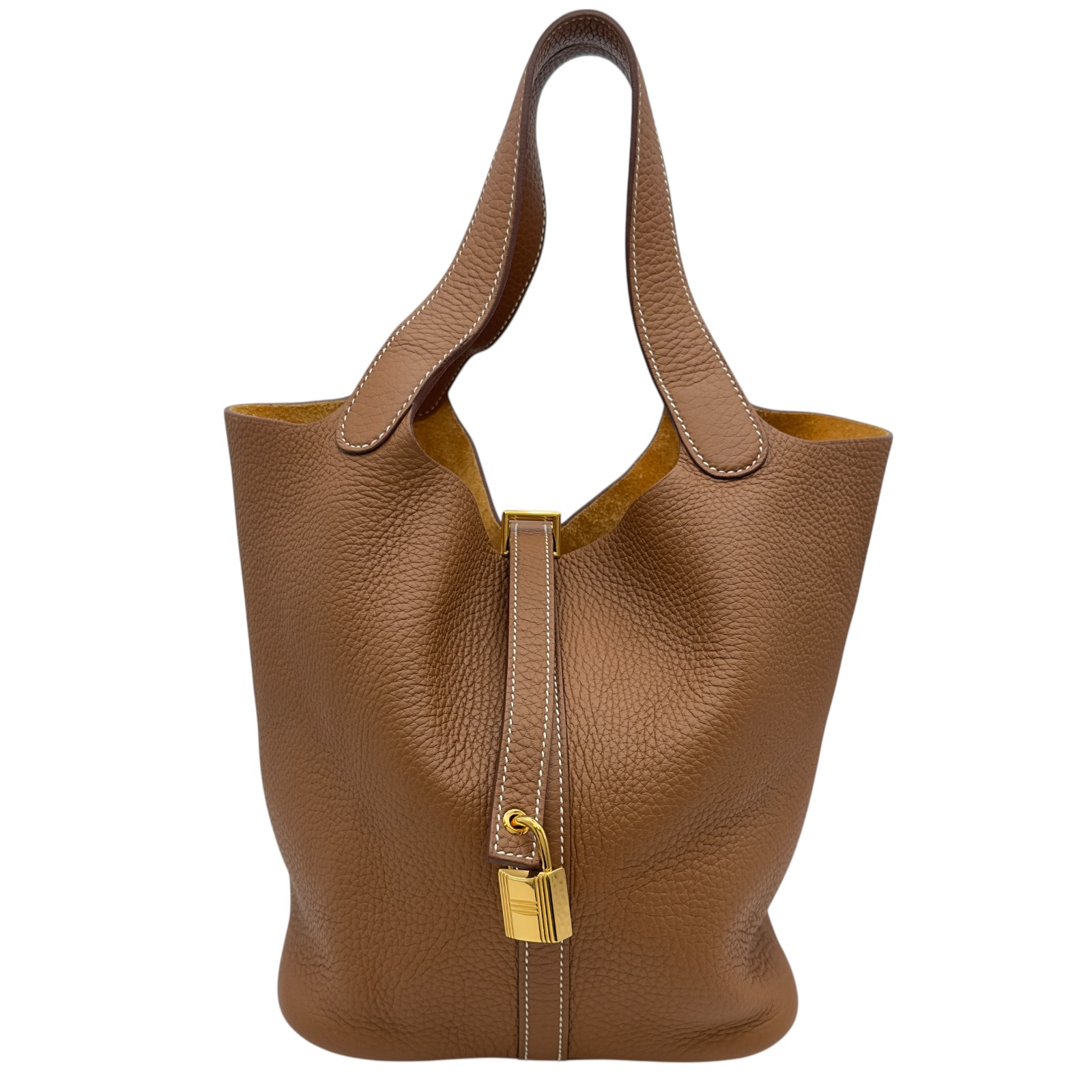エルメス HERMES ピコタンロックMM B刻 ゴールド/ゴールド金具 トリヨン レディース ハンドバッグ【中古】｜OKURA（おお蔵）店