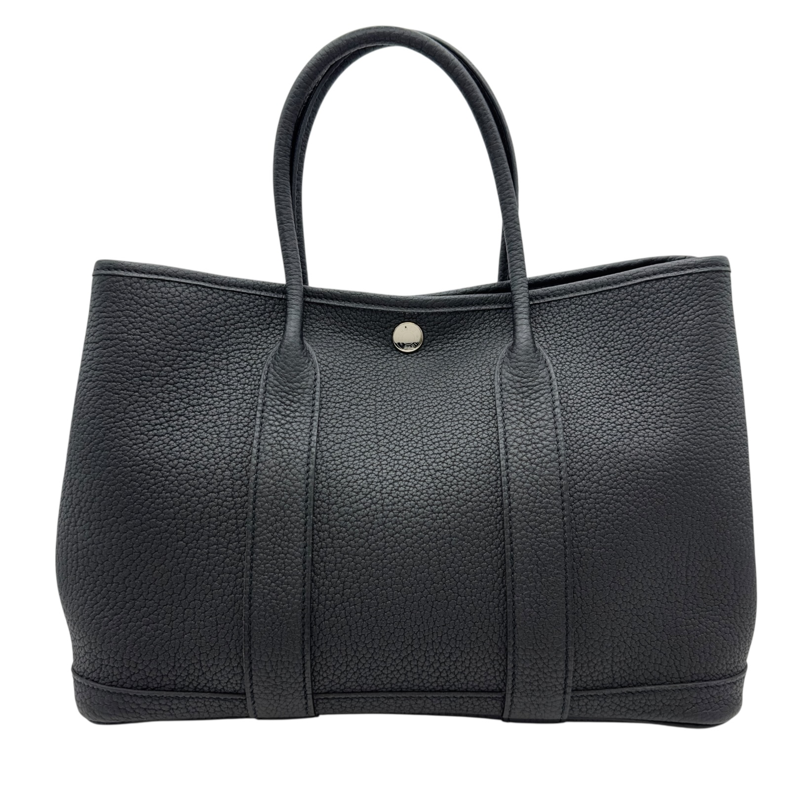 エルメス HERMES 庭園寄り合いTPM U刻 黒いこと/しろがね色金具 ネゴンダ レディース トートバッグ【中古】