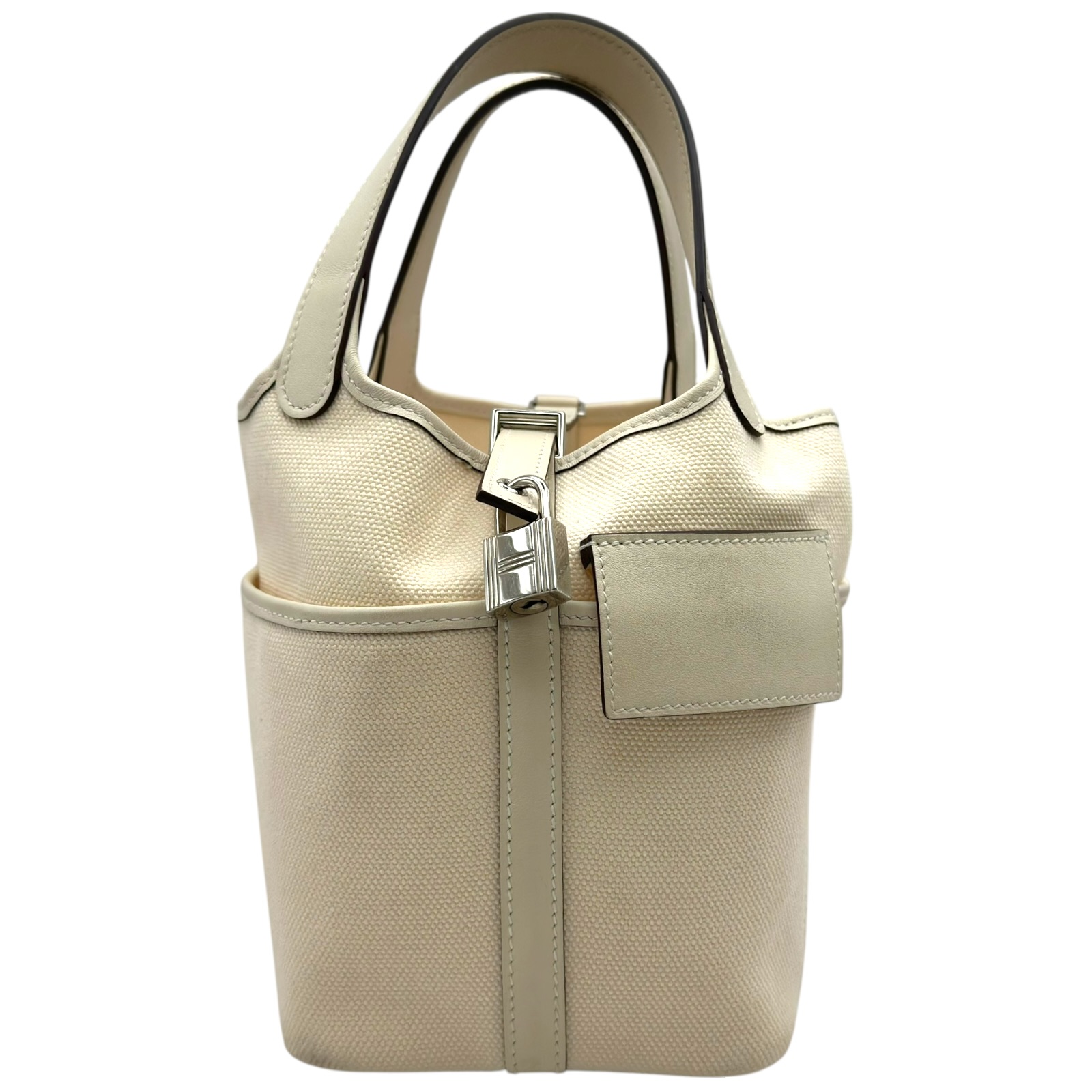 エルメス HERMES ピコタンロックPM カーゴ U刻 ナタ シルバー金具 トワル レディース ハンドバッグ【中古】
