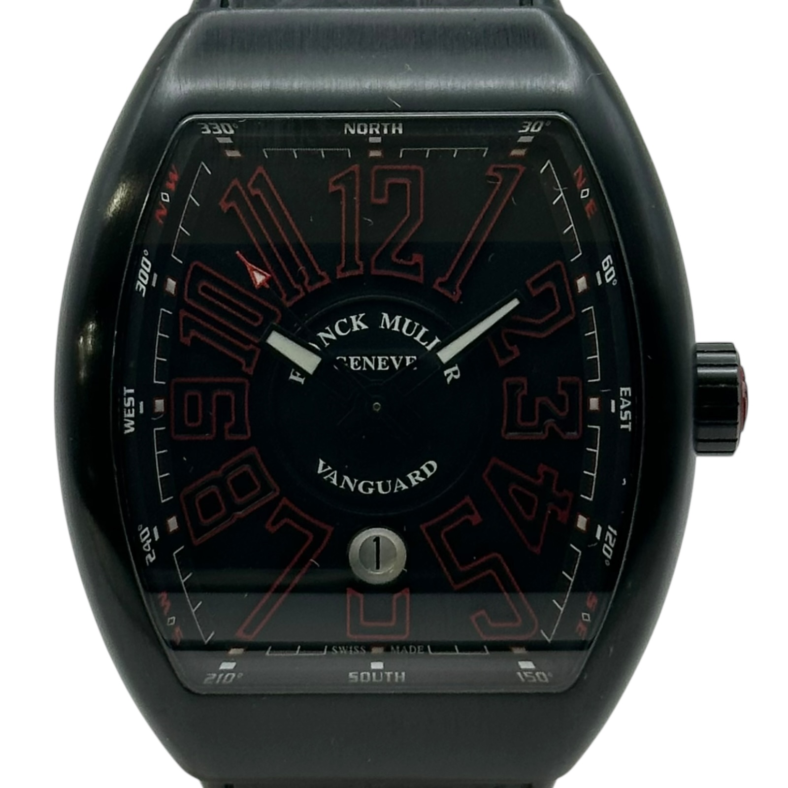 フランク・ミュラー FRANCK MULLER ヴァンガード V45SCDT ブラック ステンレススチール 自動巻き メンズ 腕時計【中古】