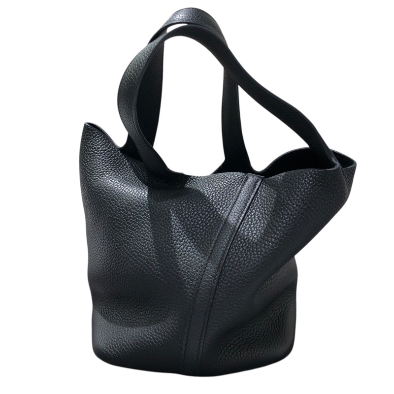 エルメス HERMES ピコタンロックMM Z刻 ブラック×シルバー金具 トリヨン レディース ハンドバッグ【中古】
