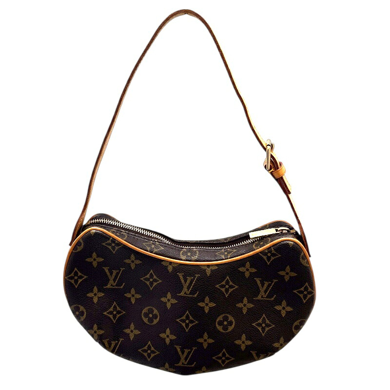 【6/1～ 最大限度30,000円OFFクーポン券！】ルイ・ヴィトン LOUIS VUITTON ポシェット・クロワッサン M51510 赤銅色 PVC  なめし革 レディース ハンドバック【中古】