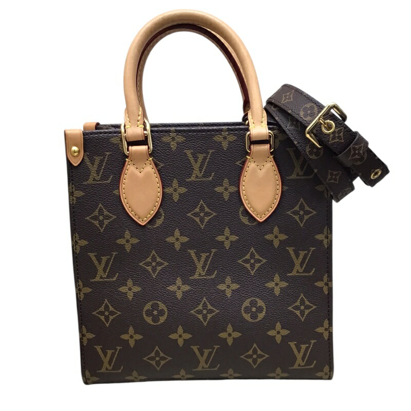 ルイ・ヴィトン LOUIS VUITTON サック・プラBB M45847 ブラウン PVC レザー レディース ハンドバッグ【中古】
