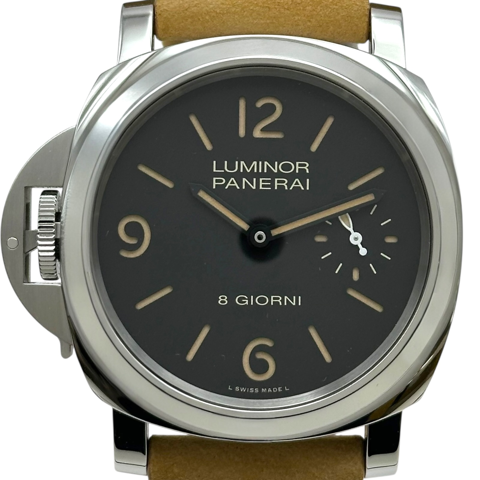 パネライ PANERAI ルミノール デストロ オット ジョルニ PAM01655 ブラック ステンレススチール 手巻き メンズ 腕時計【中古】