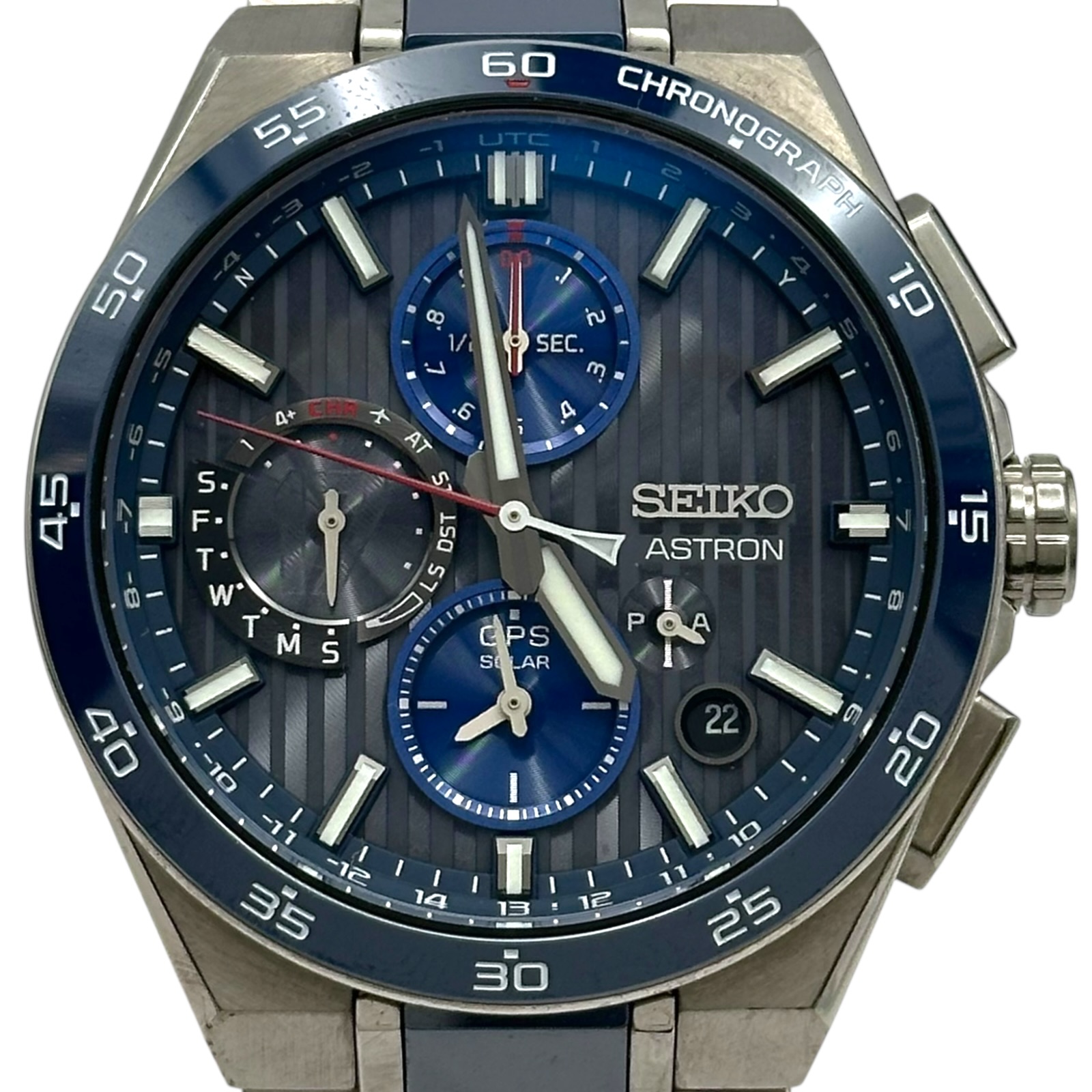 セイコー SEIKO アストロン 大谷翔平 2024 限定モデル SBXC165(5X83-0AF0-1) ブルー チタン ソーラー メンズ 腕時計【中古】