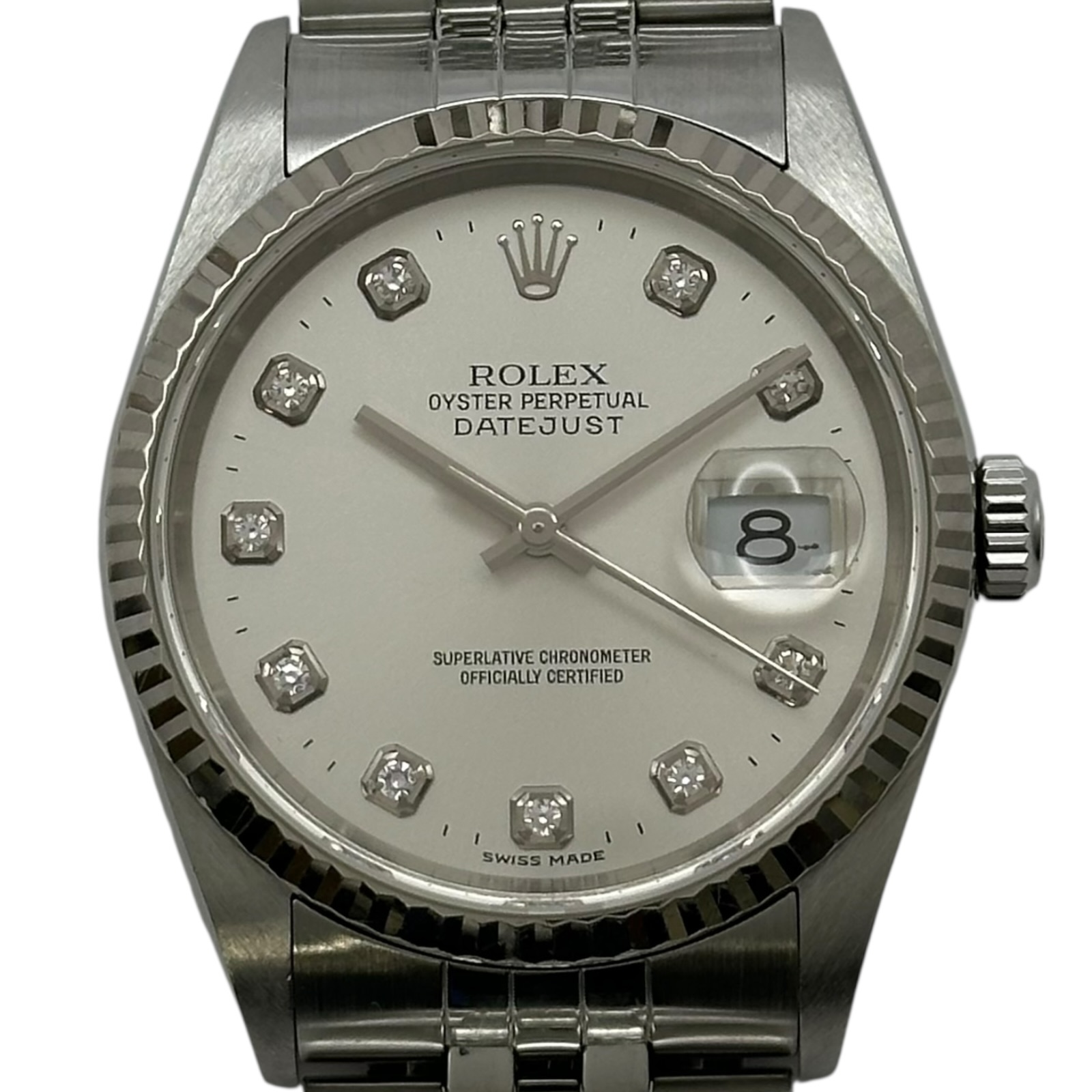 ロレックス ROLEX デイトジャスト 16234G ホワイト ホワイトゴールド/ステンレススチール 自動巻き メンズ 腕時計【中古】