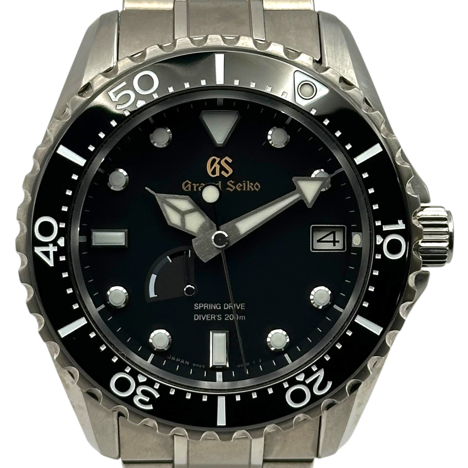 グランドセイコー Grand Seiko スポーツコレクション スプリングドライブ ダイバーズウォッチ SBGA463(9R65-0EE0) ブラック チタン 自動巻き メンズ 腕時計【中古】