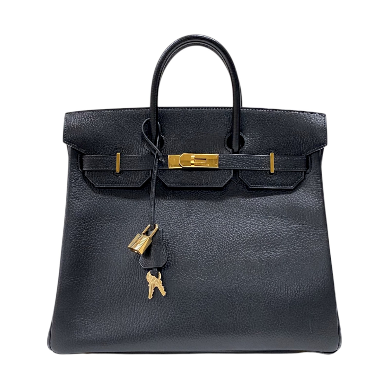 エルメス HERMES オータクロア32 □A刻 ブラック ゴールド金具 アルデンヌ レディース ハンドバッグ【中古】