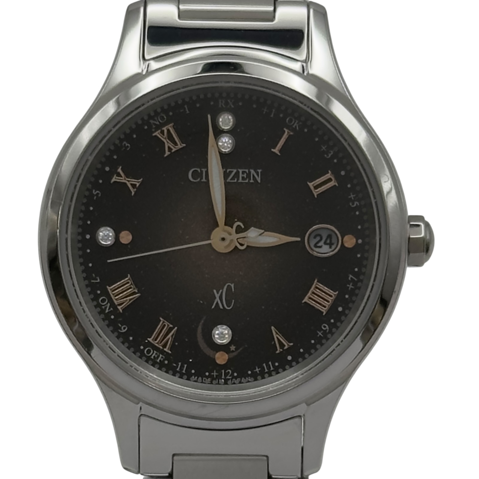 【6/1～ 最大限度30,000円OFF引き換え証！】シチズン CITIZEN クロスシー hikari寄せあわせ ES9490-79E 赤銅色 チタン レディース ウォッチ【中古】