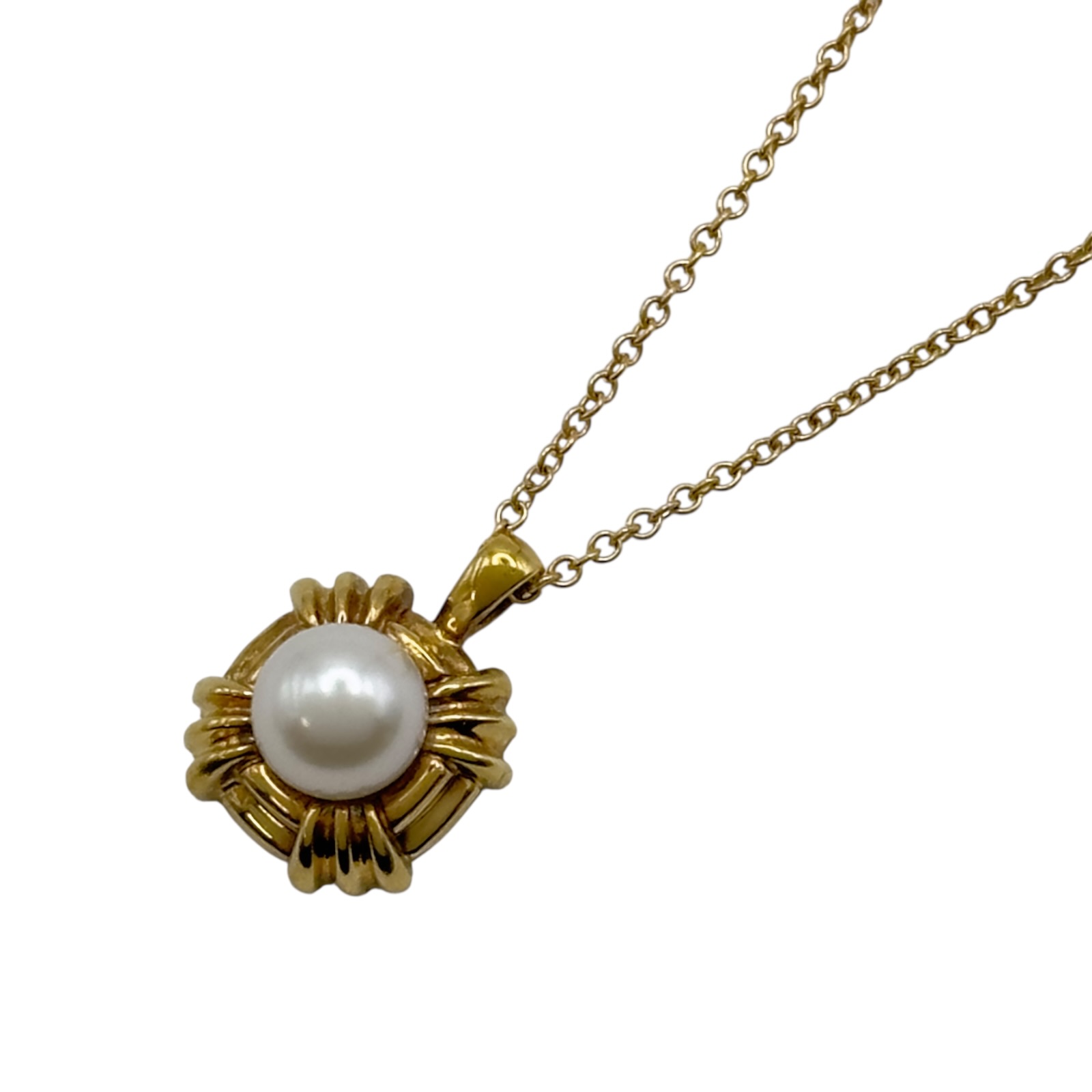 ティファニー TIFFANY＆CO シグネチャーパールネックレス ゴールド 750 ジュエリー【中古】