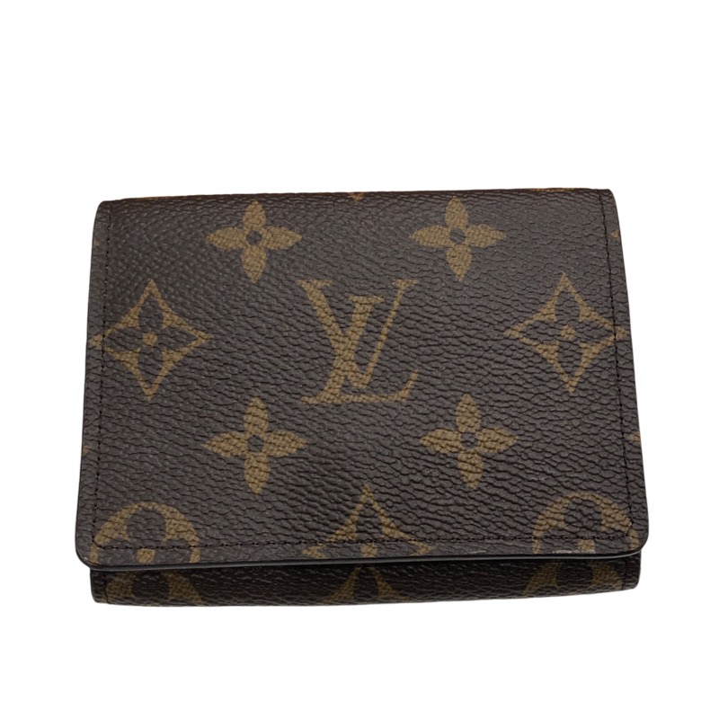 ルイ・ヴィトン LOUIS VUITTON アンヴェロップ・カルトドゥヴィジット M63801 ブラウン モノグラム レディース カードケース【中古】