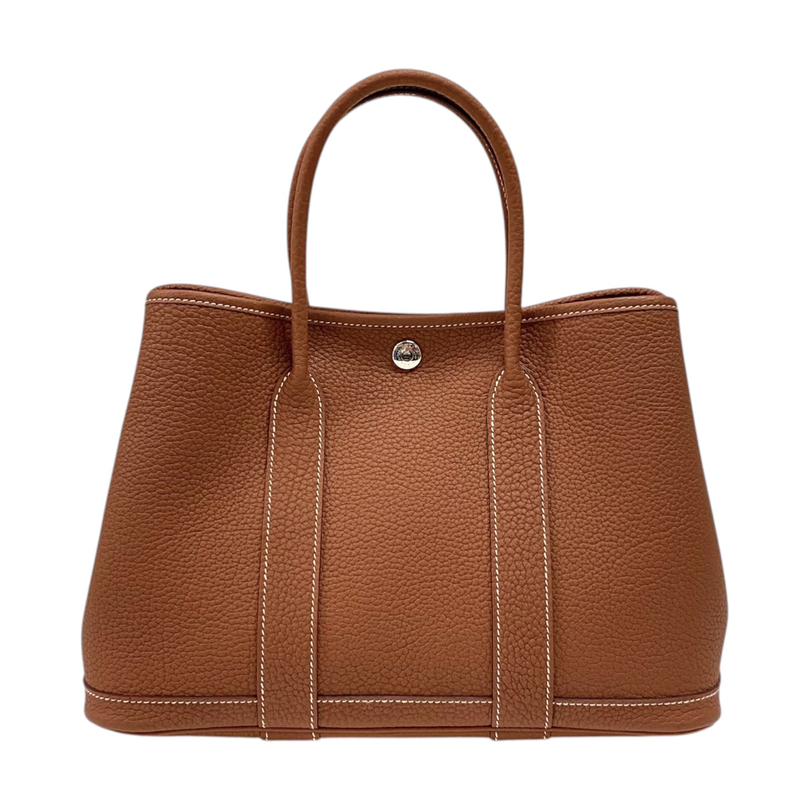 【6/1～ 最大限度30,000円OFF引き換え証！】エルメス HERMES 庭園寄り合いTPM W刻 ゴールド ネゴンダ レディース トートバッグ【中古】