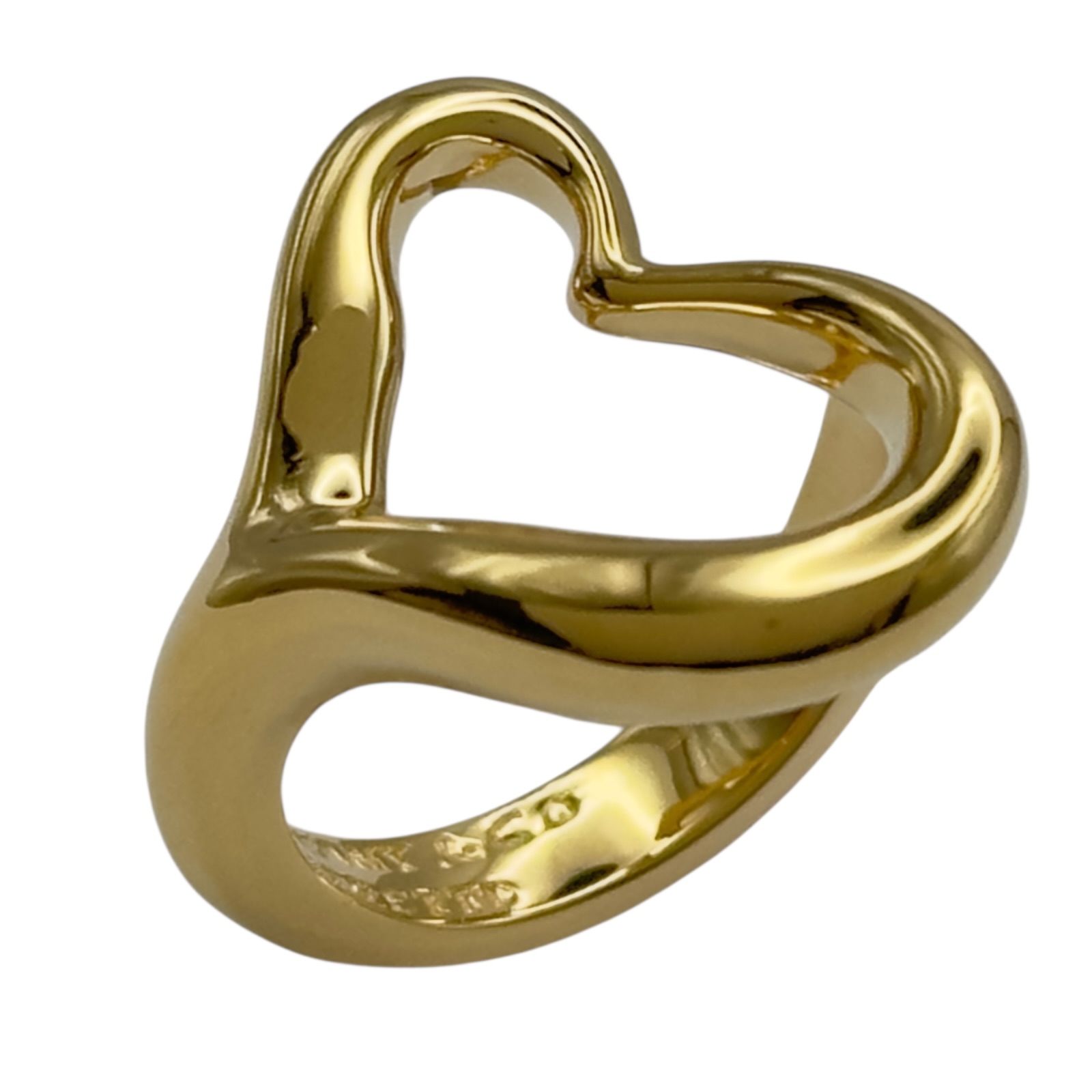 ティファニー TIFFANY＆CO オープンハートリング ゴールド 750 ジュエリー【中古】