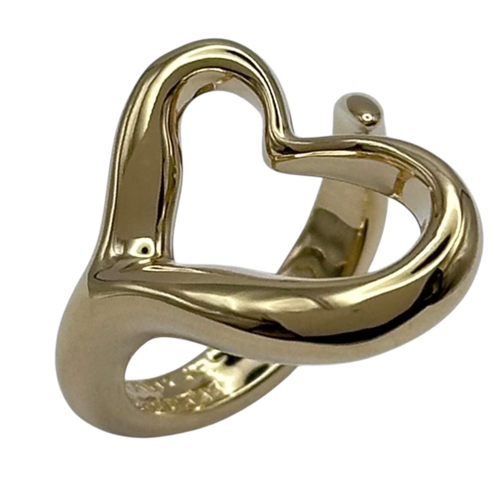 ティファニー TIFFANY＆CO オープンハートリング ゴールド 750 ジュエリー【中古】