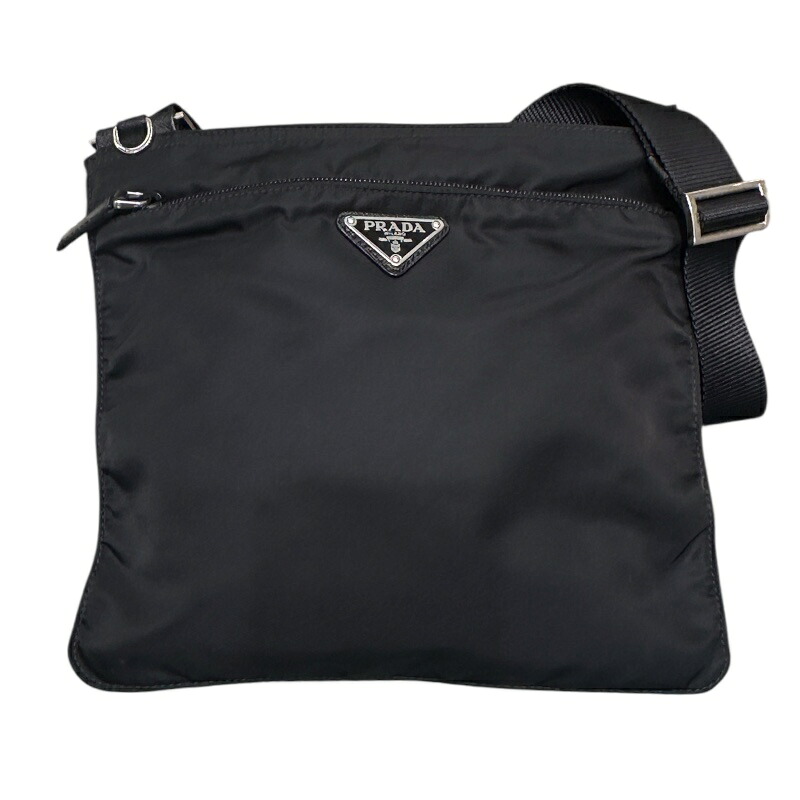 プラダ PRADA ナイロンショルダーバッグ 1BH978 ブラック ナイロン レディース ショルダーバッグ【中古】