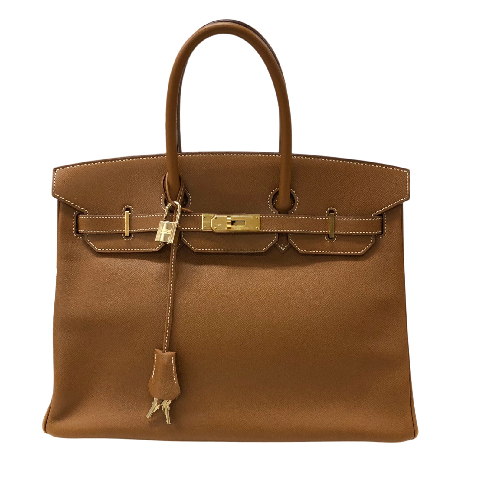 エルメス HERMES バーキン35 □J刻印 ゴールド ゴールド金具 エプソン レディース ハンドバッグ【中古】