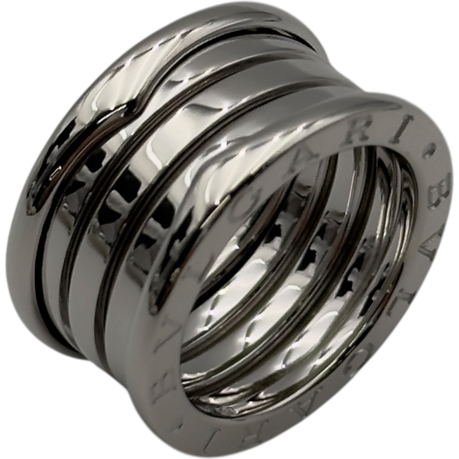 ブルガリ BVLGARI ビーゼロワンリング 4(M) ホワイトゴールド 750 ジュエリー【中古】｜OKURA（おお蔵）店