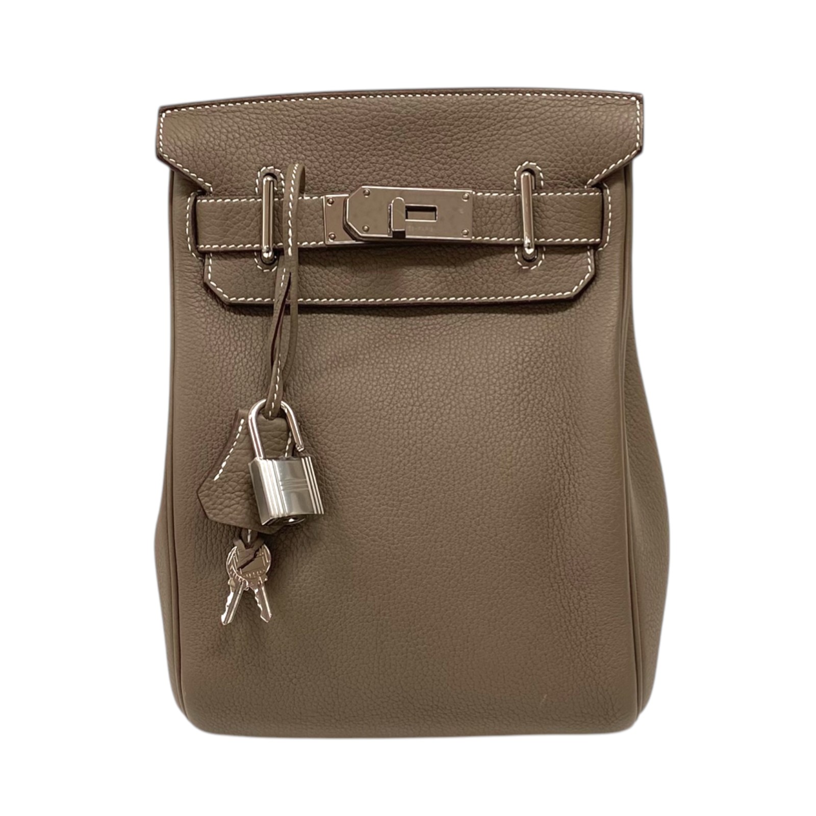 エルメス HERMES ケリーアッカドPM K刻 エトゥープ シルバー金具 トゴ ユニセックス ボディバッグ【中古】