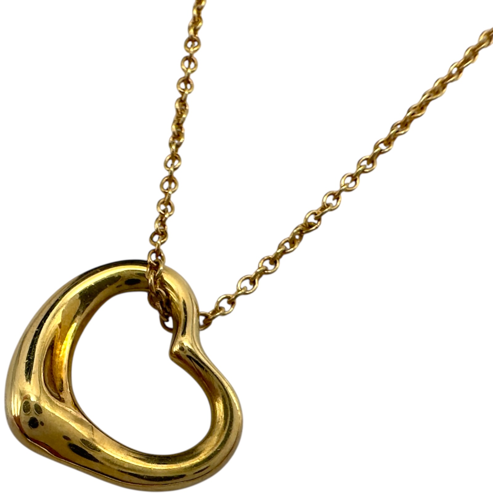 ティファニー TIFFANY＆CO オープンハートネックレス ゴールド 750 ジュエリー【中古】