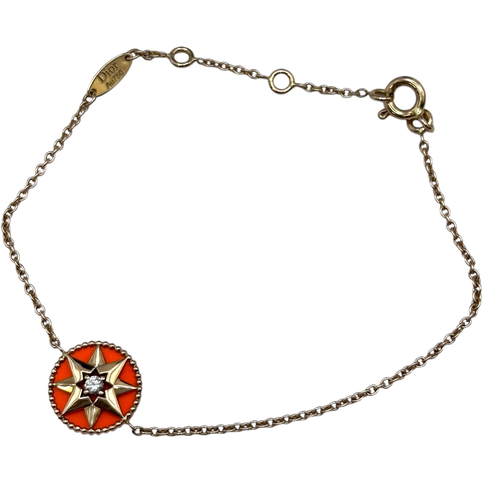 クリスチャン・ディオール Christian Dior ローズデヴァンブレス ゴールド Au750 ジュエリー【中古】｜OKURA（おお蔵）店