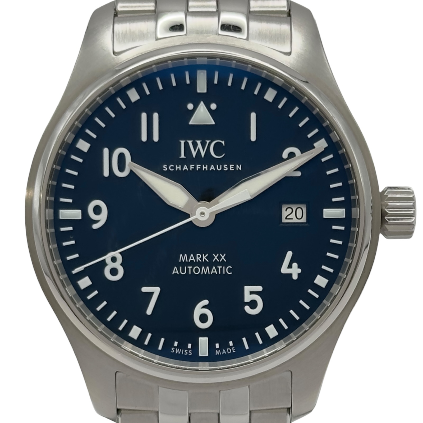 インターナショナルウォッチカンパニー IWC パイロットウォッチ マーク20 IW328202 ブラック ステンレススチール メンズ 腕時計【中古】