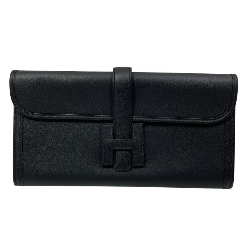 エルメス HERMES ジジェエラン29 A刻印 ブラック スイフト メンズ クラッチバッグ【中古】
