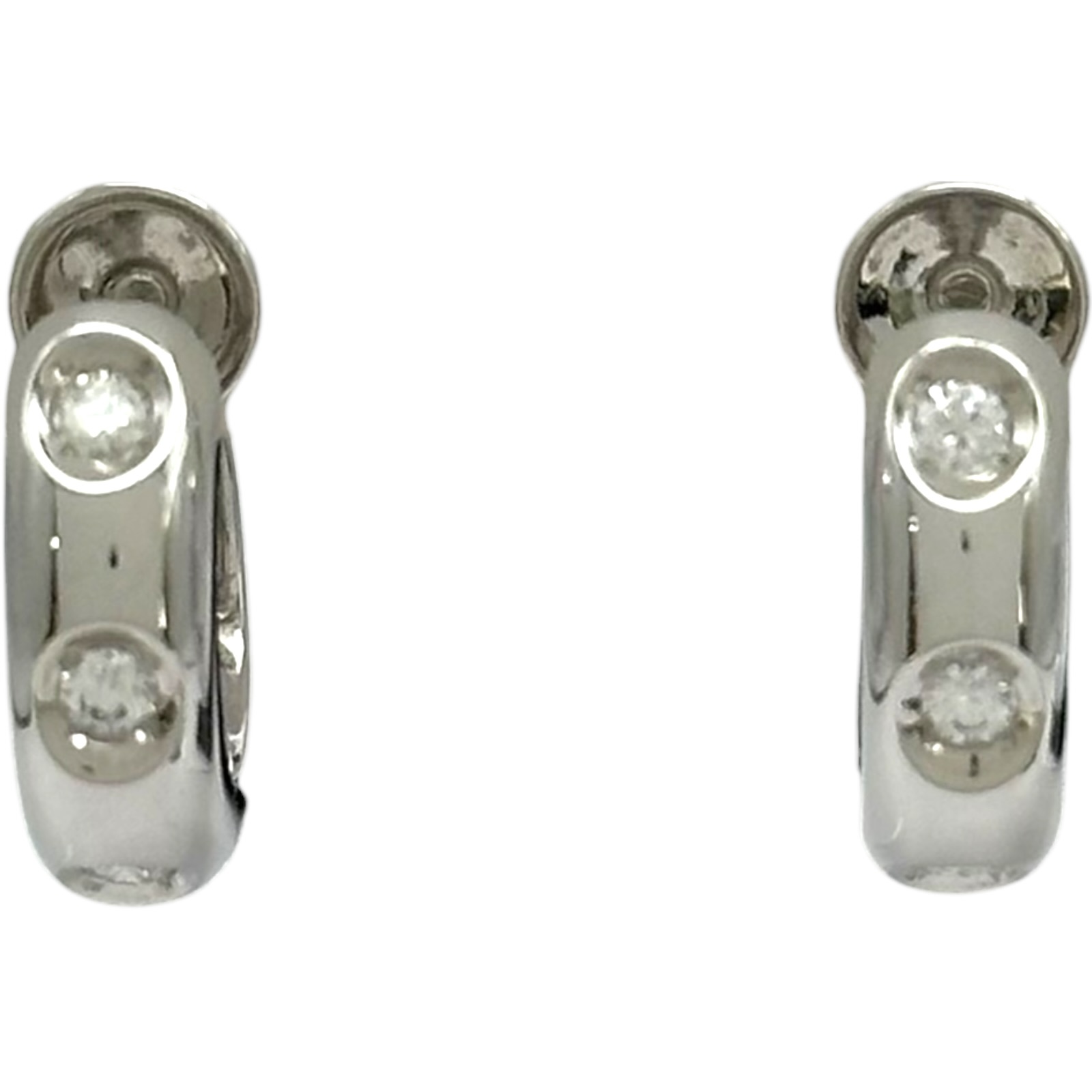 ミキモト MIKIMOTO イヤリング ホワイトゴールド K18 ダイヤモンド ジュエリー【中古】
