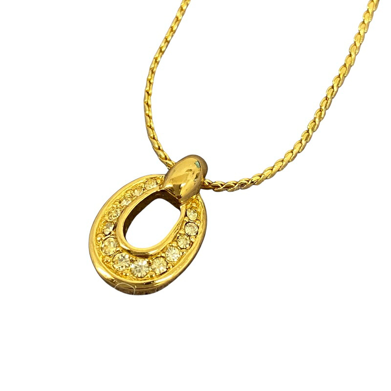 クリスチャン・ディオール Christian Dior ネックレス ゴールド メタル アクセサリー【中古】