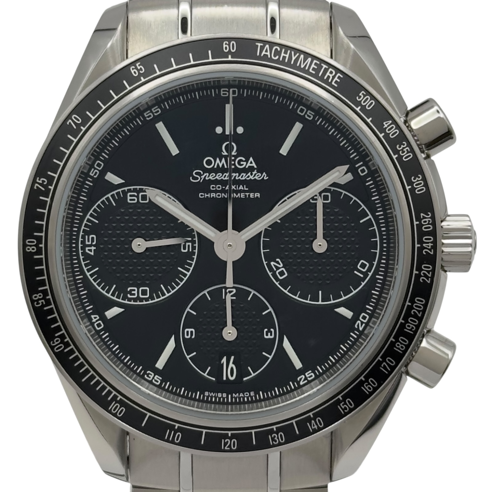 オメガ OMEGA スピードマスター レーシング コーアクシャル クロノメーター クロノグラフ 326.30.40.50.01.001 ブラック ステンレススチール メンズ 腕時計【中古】