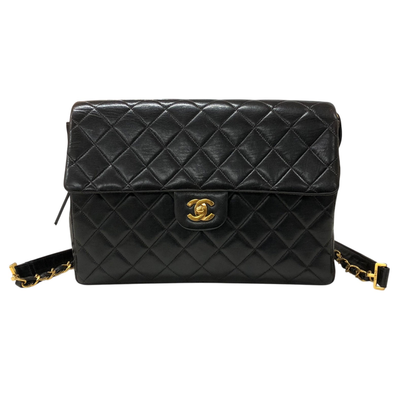 【6/1～ 最大限度30,000円OFF引き換え証！】シャネル CHANEL マトラッセ30 うしろ側容器に並べる 黒いこと ゴールド金具 子ヒツジひと肌 レディース 背嚢・デイパック【中古】