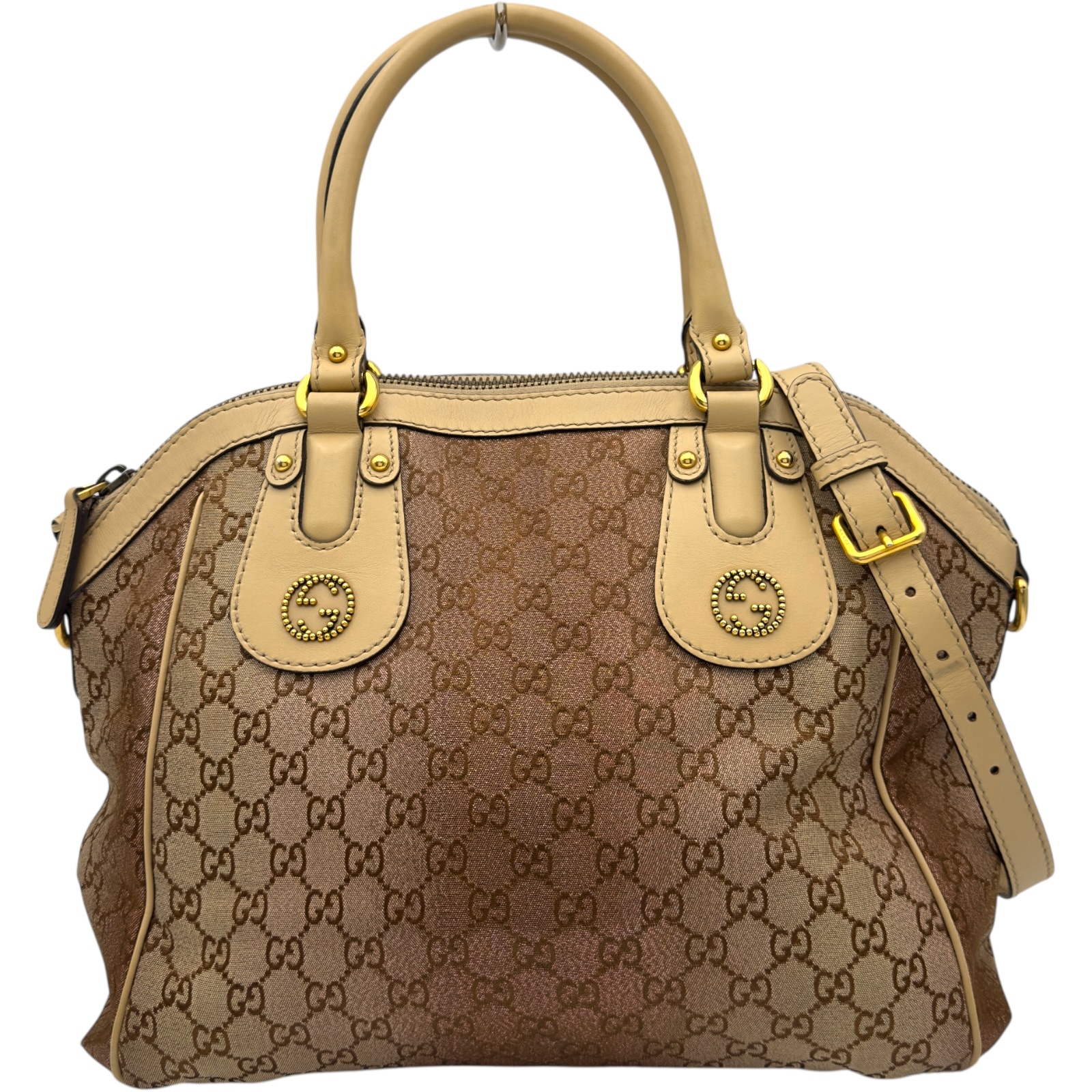 グッチ GUCCI カーレットライン ショルダーバッグ 282299 ベージュ GGキャンバス レディース ショルダーバッグ【中古】|OKURA(おお蔵)店