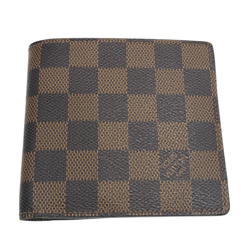 ルイ・ヴィトン LOUIS VUITTON ポルトフォイユ・マルコ N61675 ブラウン ダミエ メンズ 二つ折り財布【中古】 40,300円