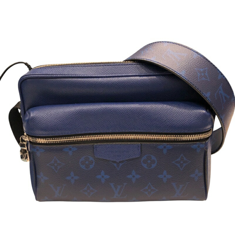 【6/1～ 最大限度30,000円OFFクーポン券！】ルイ・ヴィトン LOUIS VUITTON アウトドア・飛脚屋PM M30242 青碧 タイガラマ メンズ ショルダーバッグ【中古】