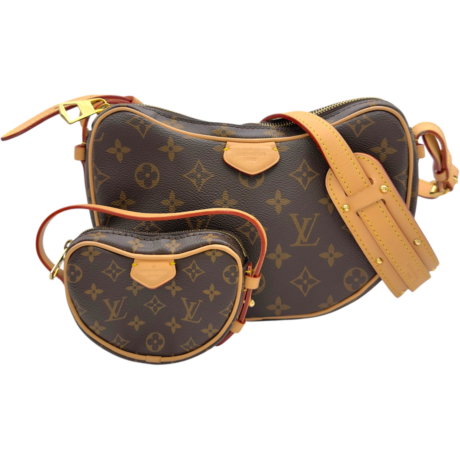 【6/1～ 最大限度30,000円OFFクーポン券！】ルイ・ヴィトン LOUIS VUITTON クロワッサン 肩先 M46828 赤銅色 モノグラム帆布  レディース ショルダーバッグ【中古】
