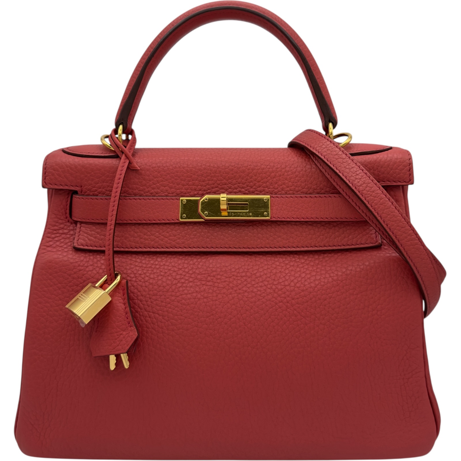 エルメス HERMES ケリー28 内縫い X刻 ブーゲンビリア ゴールド金具 トリヨン レディース ショルダーバッグ【中古】｜OKURA（おお蔵）店