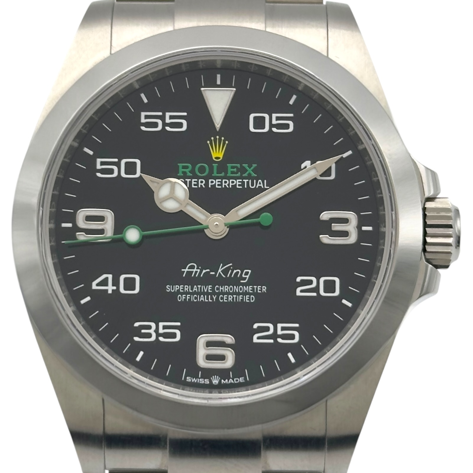 ロレックス ROLEX エアキング 126900 ブラック ステンレススチール 自動巻き メンズ 腕時計【中古】
