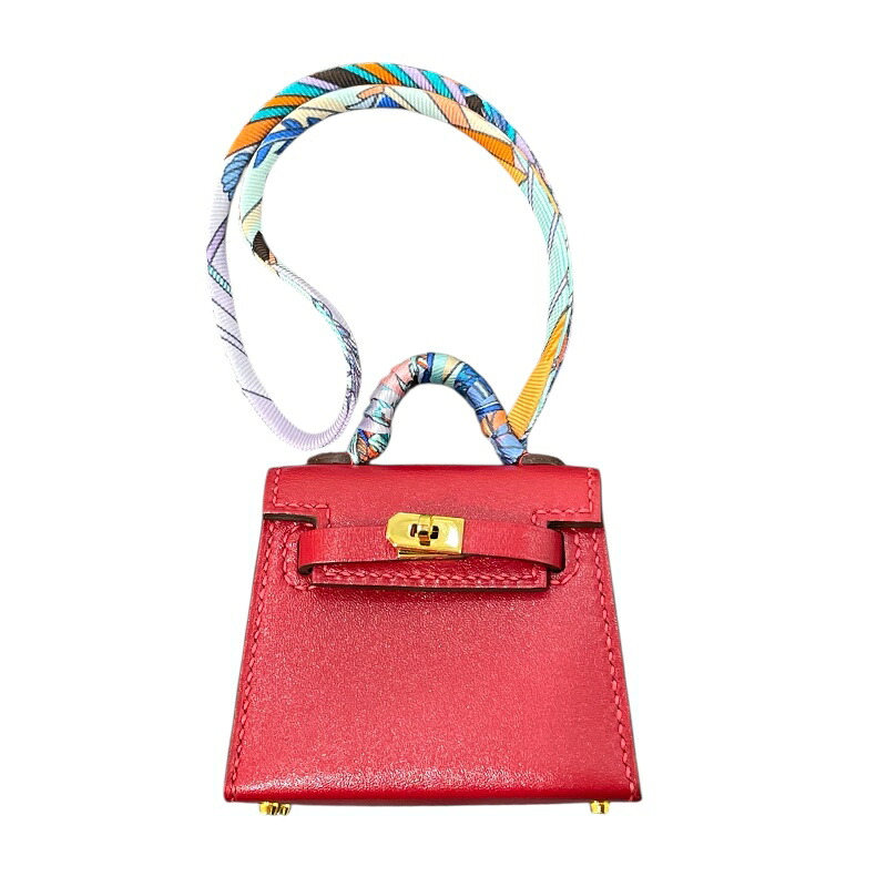 エルメス HERMES ケリ―ツイリーチャーム Z刻印 ルージュヴィフ・ゴールド金具 タデラクト レディース その他小物【中古】