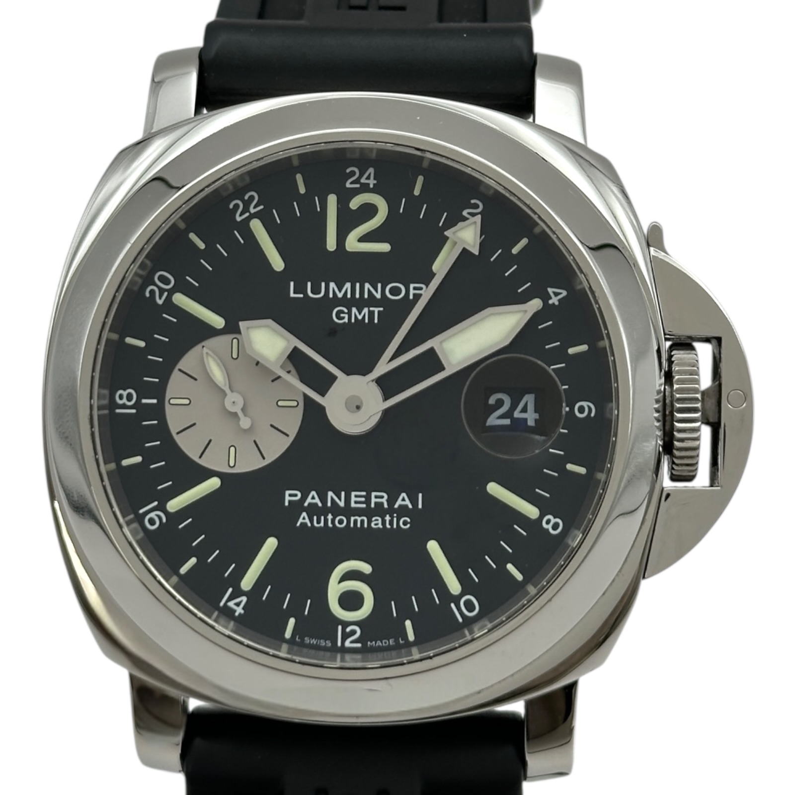 パネライ PANERAI ルミノール GMT 44 PAM00088 ブラック ステンレススチール 自動巻き メンズ 腕時計【中古】 601,000円