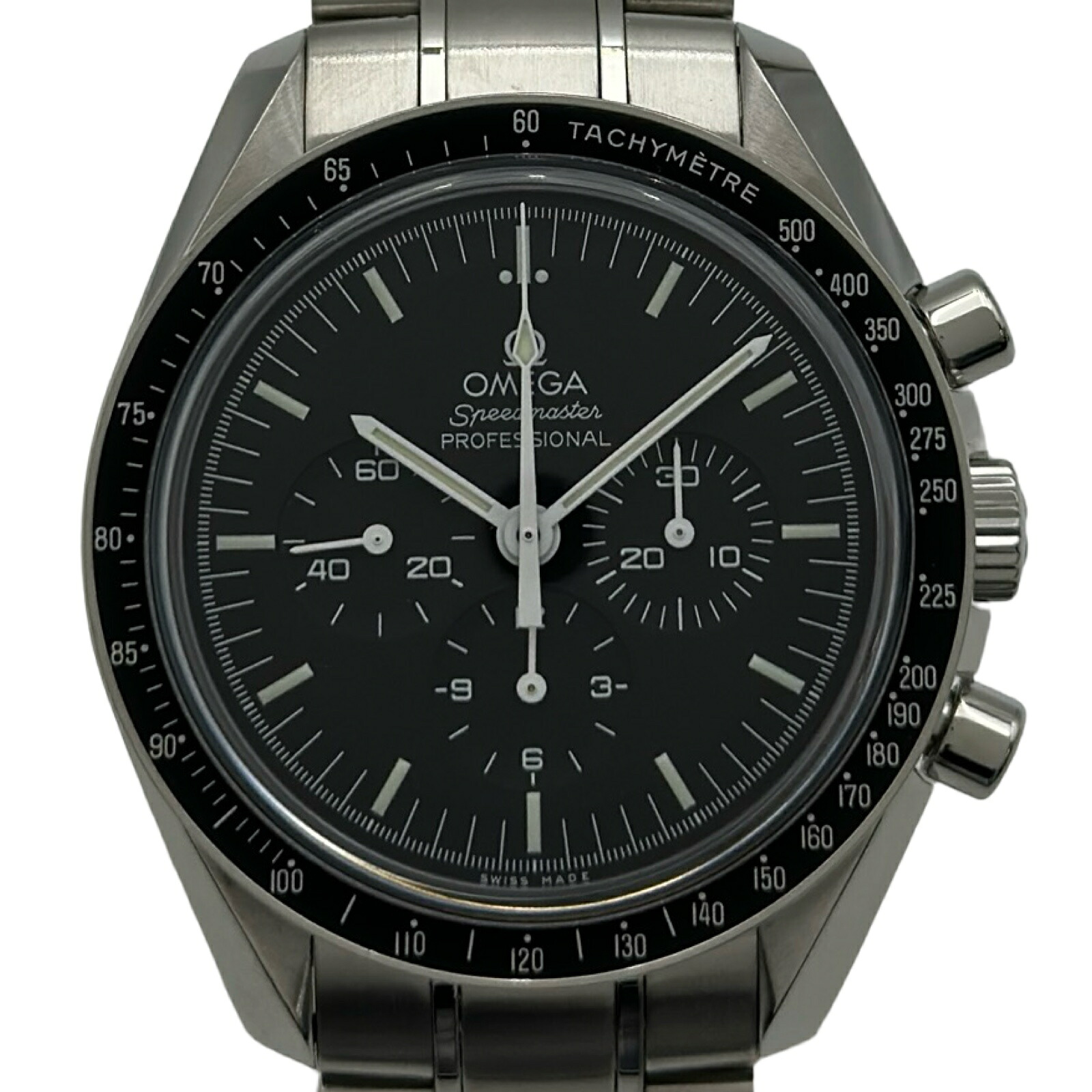 オメガ OMEGA スピードマスター ムーンウォッチ プロフェッショナル クロノグラフ 311.30.42.30.01.006 ブラック ステンレススチール 手巻き メンズ 腕時計【中古】