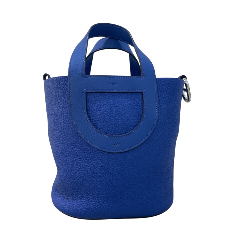 エルメス HERMES インザループ18 U刻印　(2022年製) ブルーロイヤル　シルバー金具 トリヨン レディース ハンドバッグ【中古】