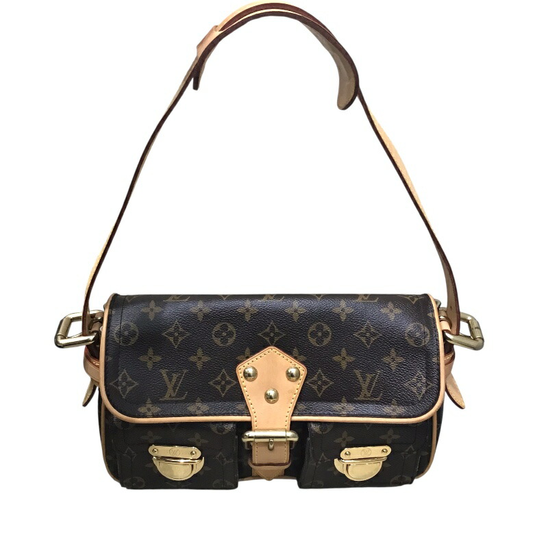 【6/1～ 最大限度30,000円OFFクーポン券！】ルイ・ヴィトン LOUIS VUITTON ハドソンPM M40027 赤銅色 PVC レディース ショルダーバッグ【中古】
