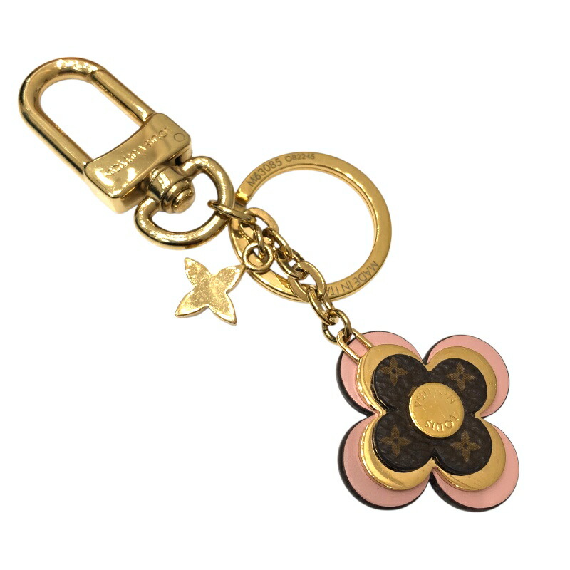 ルイ・ヴィトン LOUIS VUITTON キーホルダー・ブルーミングフラワーBB M63085 ピンク メタル レディース キーホルダー【中古】｜OKURA（おお蔵）店