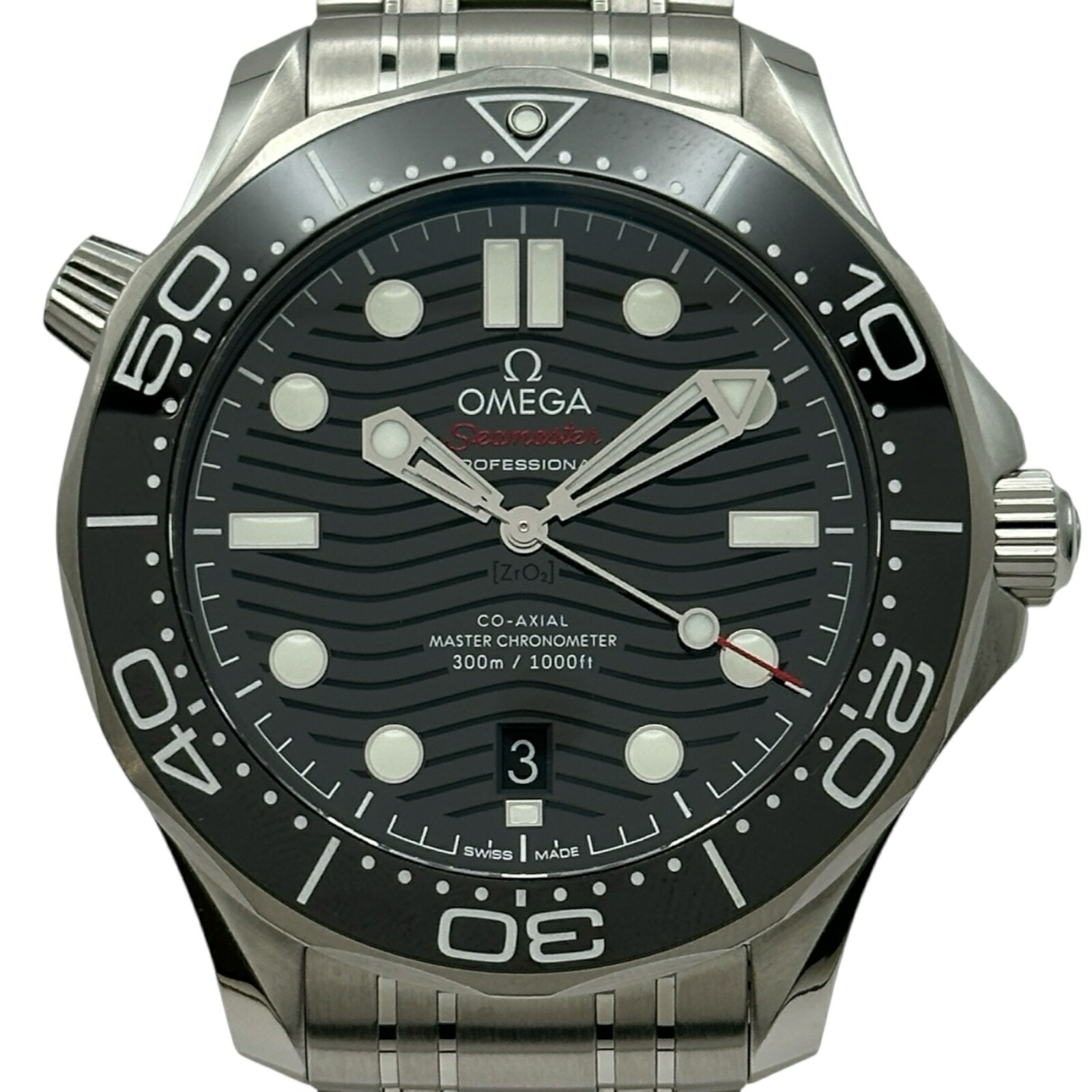 オメガ OMEGA シーマスター ダイバー 300M コーアクシャル マスタークロノメーター 210.30.42.20.01.001 ブラック ステンレススチール 自動巻き メンズ 腕時計【中古】