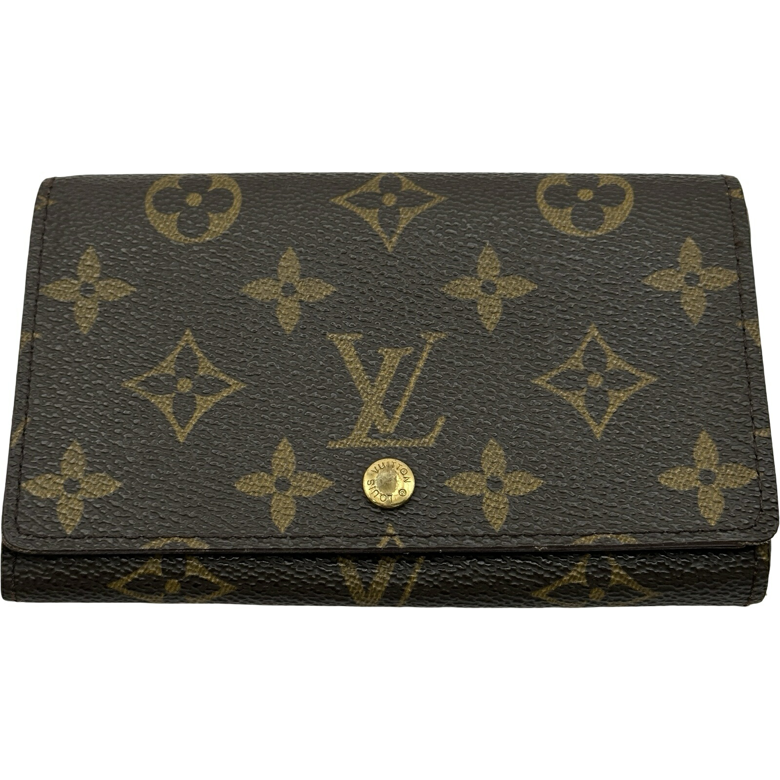 ルイ・ヴィトン LOUIS VUITTON オポルト モネ・ビエトレゾール M61730 赤銅色 モノグラム レディース 二つ折り紙入れ【中古】