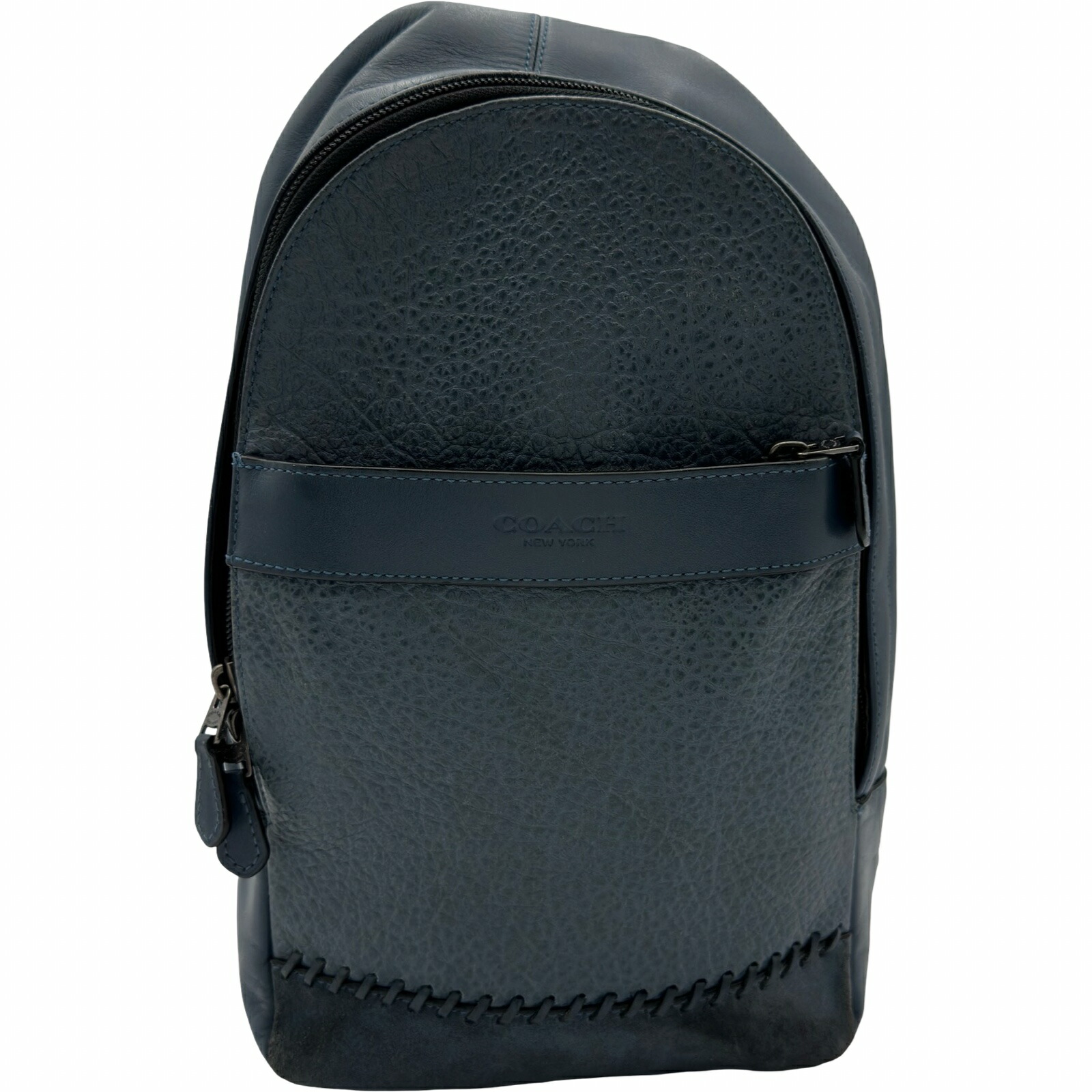 コーチ COACH ボディバッグ F11236 ブルー レザー メンズ ボディバッグ【中古】