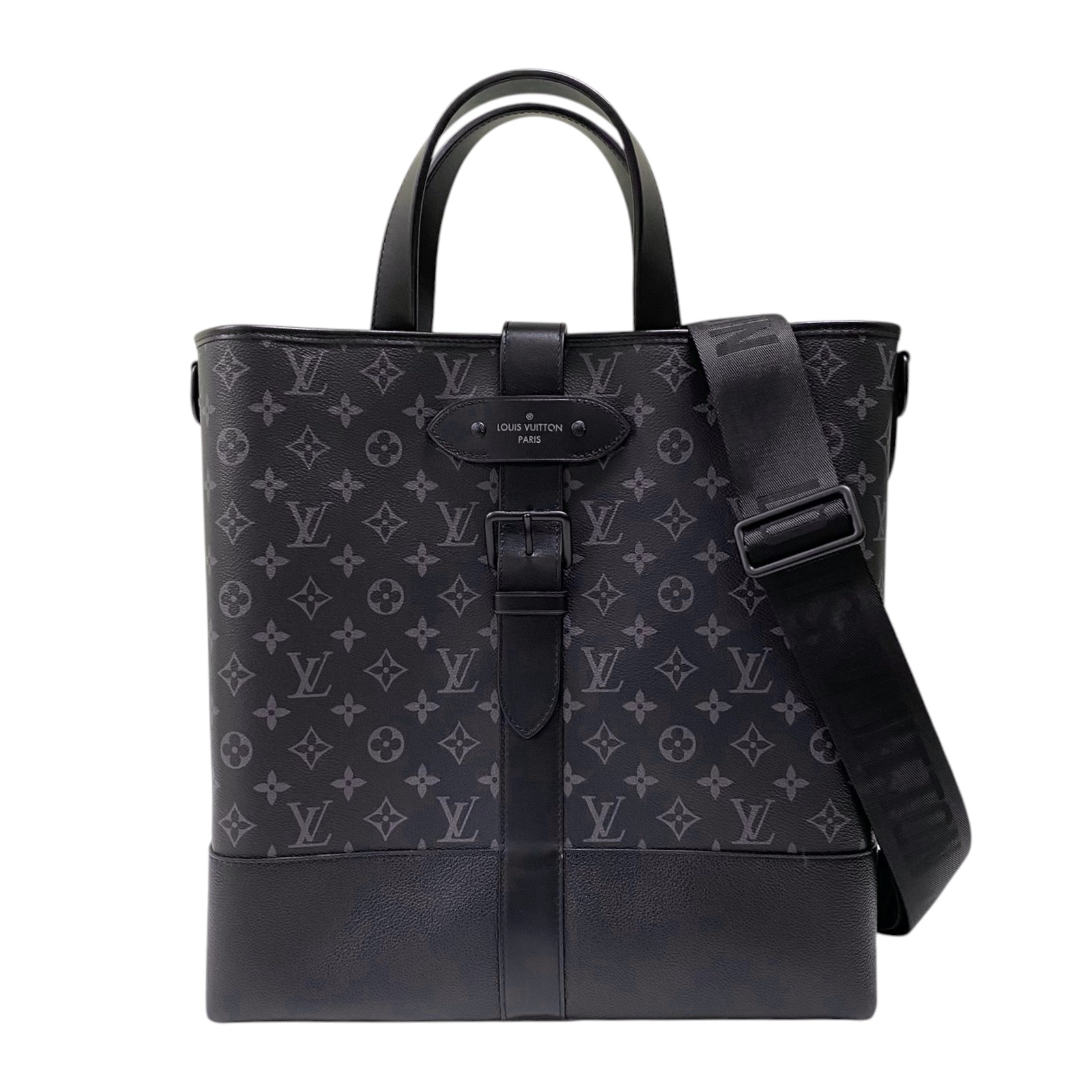 【6/1～ 最大限度30,000円OFF引き換え証！】ルイ・ヴィトン LOUIS VUITTON ソミュール・トート M45914 モノグラム・エクリプス メンズ ショルダーバッグ【中古】