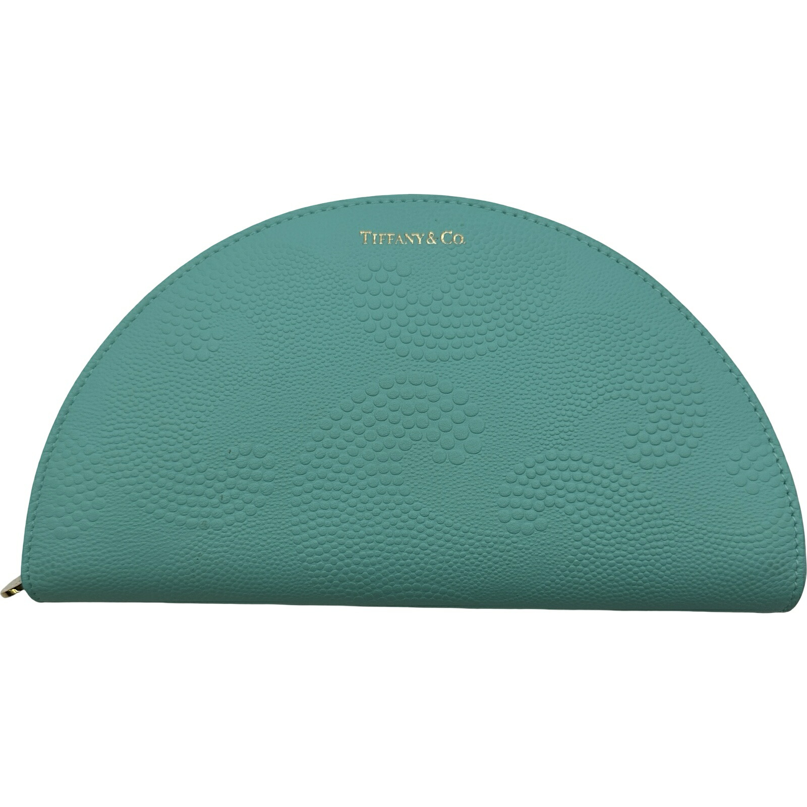 ティファニー TIFFANY＆CO ハーフムーンウォレット ともし火青味 なめし革 レディース 長紙入れ【中古】